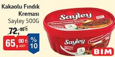 SAYLEY KAKAOLU FINDIK KREMASI 500 G fiyat ve kampanya bilgisi